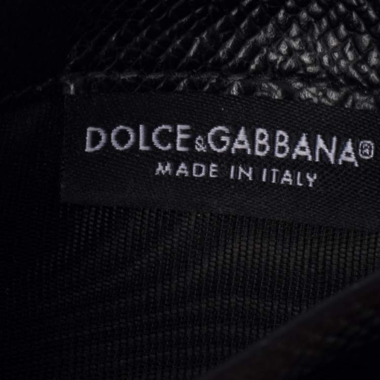 Pre Owned Dolce & Gabbana Multicolor Graffiti Print Leather Card Holder