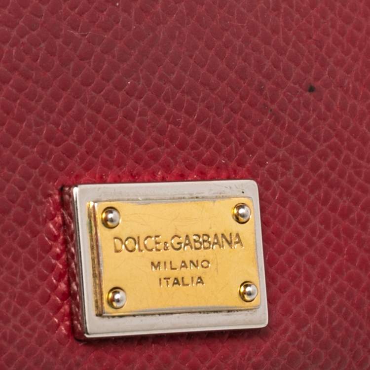 Pre Owned Dolce & Gabbana Red Leather Card Case