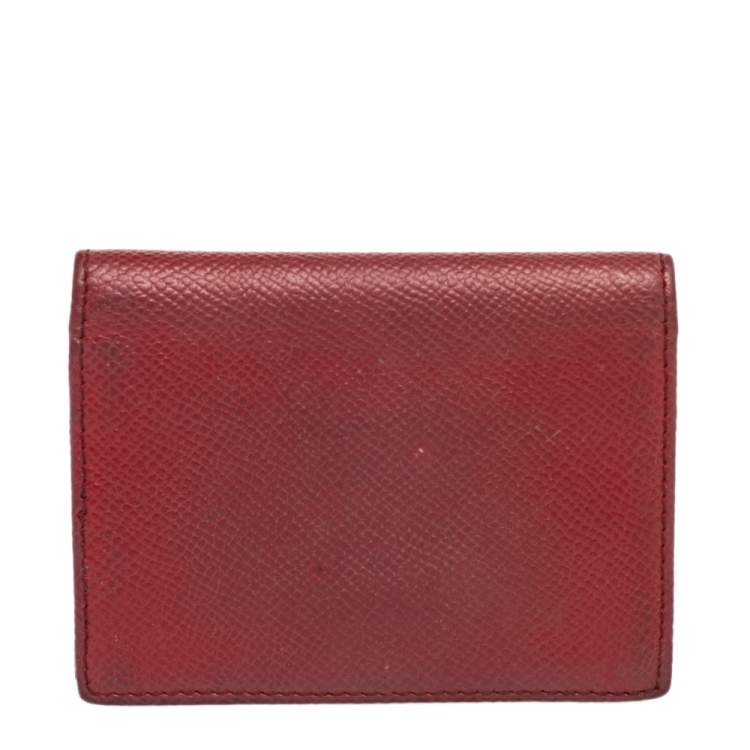 Pre Owned Dolce & Gabbana Red Leather Card Case