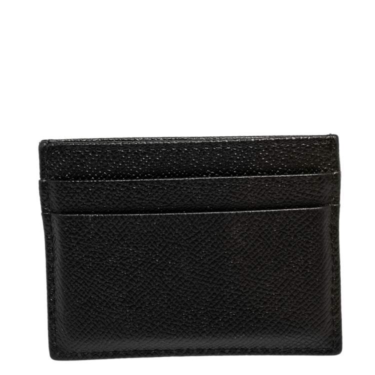 Pre Owned Dolce & Gabbana Black Leather Card Holder