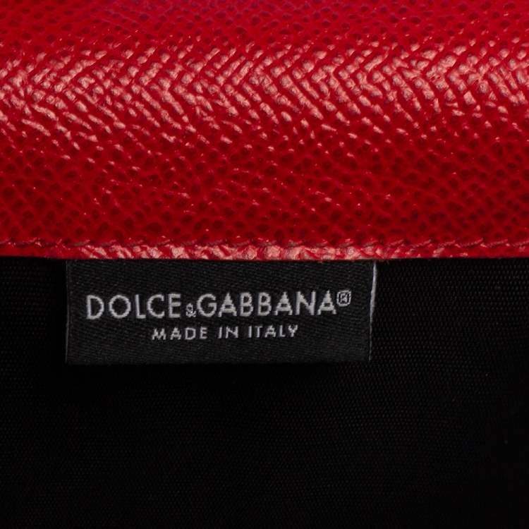 Pre Owned Dolce & Gabbana Multicolor Butterfly Print Leather Trifold Wallet