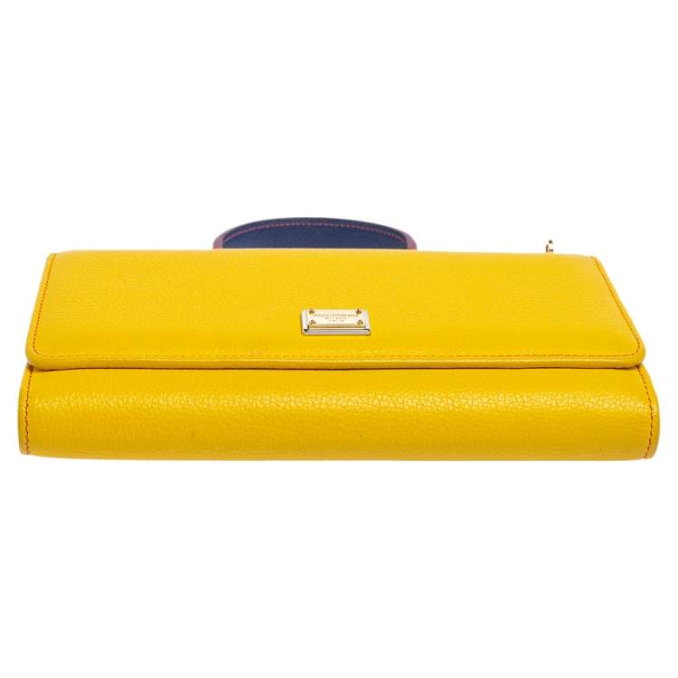 Pre Owned Dolce & Gabbana Multicolor Leather Miss Sicily Von Wallet on Chain