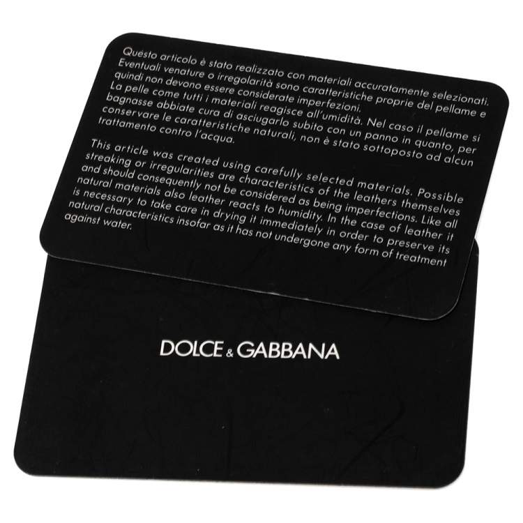 Pre Owned Dolce & Gabbana Black/Brown Leopard Print Coated Canvas Zip Around Wallet Organizer