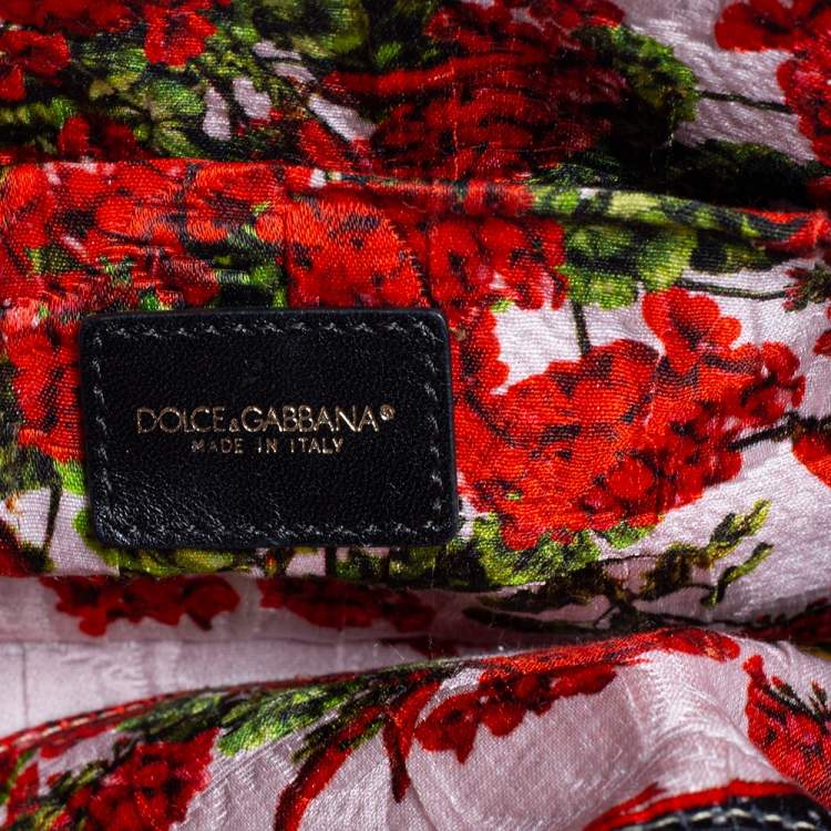 Pre Owned Dolce & Gabbana Metallic Leather Medium Miss Sicily Top Handle Bag