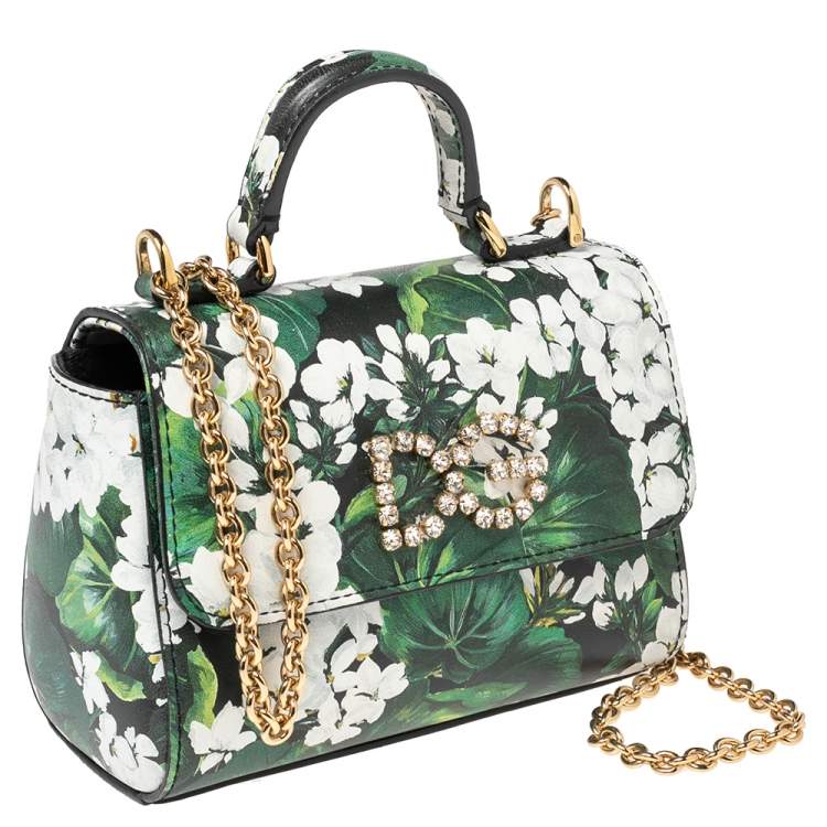 Pre Owned Dolce & Gabbana Multicolor Leather Embellished Chain Bag