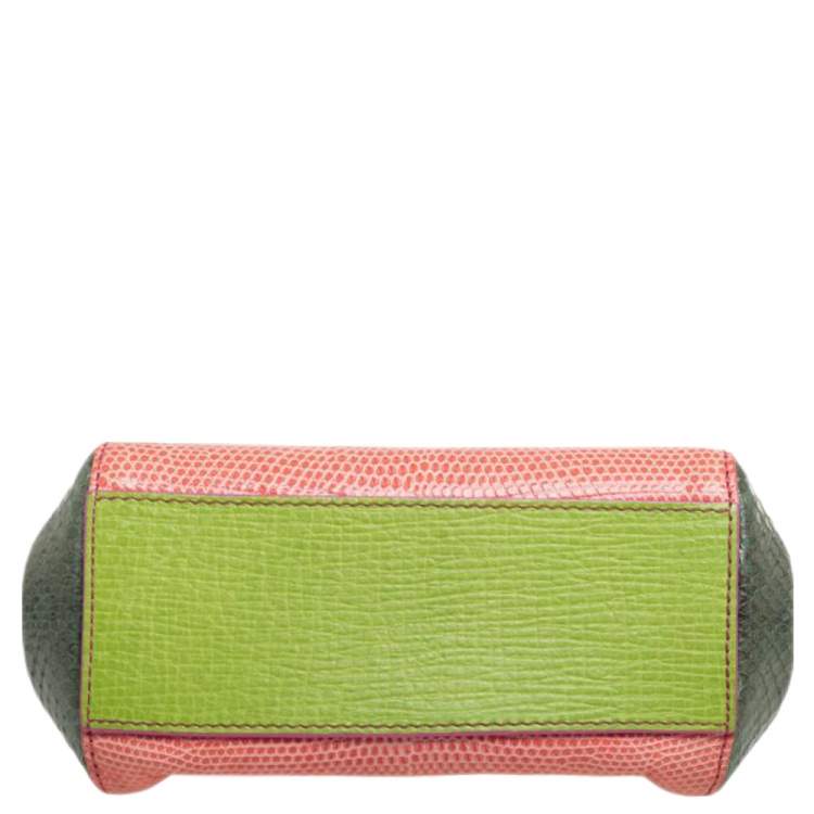 Pre Owned Dolce & Gabbana Multicolor Crocodile,Lizard and Python Mini Miss Sicily Top Handle Bag