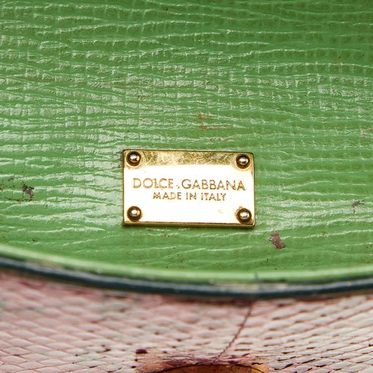 Pre Owned Dolce & Gabbana Multicolor Crocodile and Python Small Miss Sicily Top Handle Bag