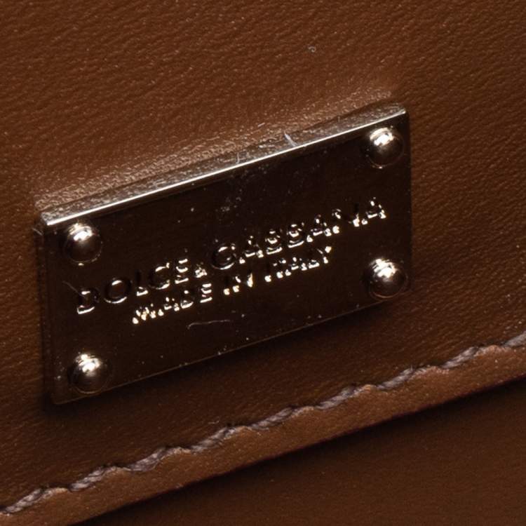 Pre Owned Dolce & Gabbana Multicolor Crocodile Leather And Python Lucia Shoulder Bag