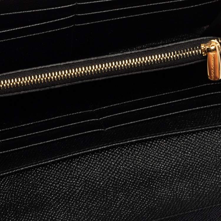 Pre Owned Dolce & Gabbana Multicolor Printed Leather Sicily Smart Gloss Wallet on Chain