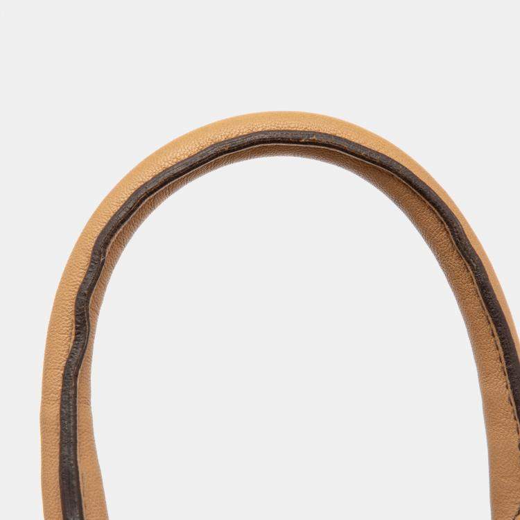 Pre Owned Dolce & Gabbana Beige Leather Miss Double Boston Bag