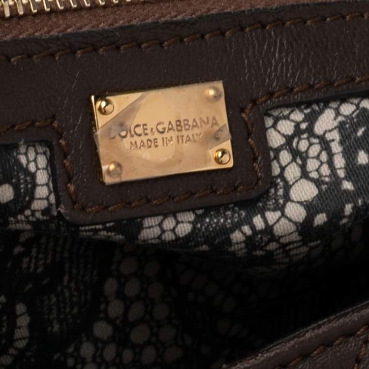 Pre Owned Dolce & Gabbana Brown Quilted Leather Miss Kate Shoulder Bag