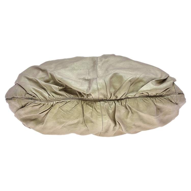 Pre Owned Dolce & Gabbana Gold Leather Miss Night And Day Hobo