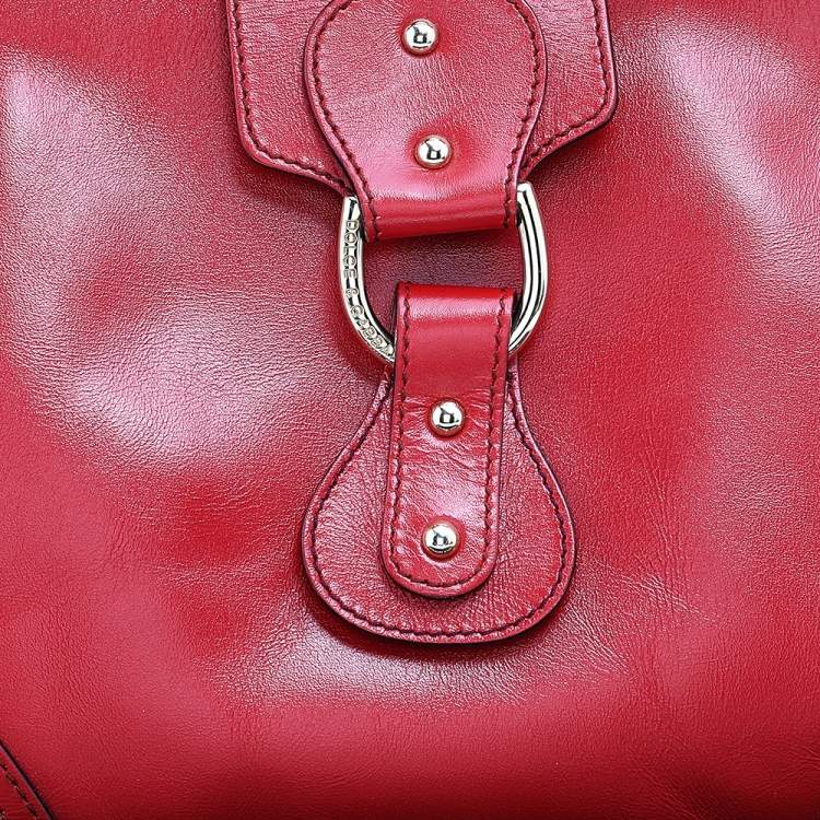 Pre Owned Dolce & Gabbana Red Leather Hobo