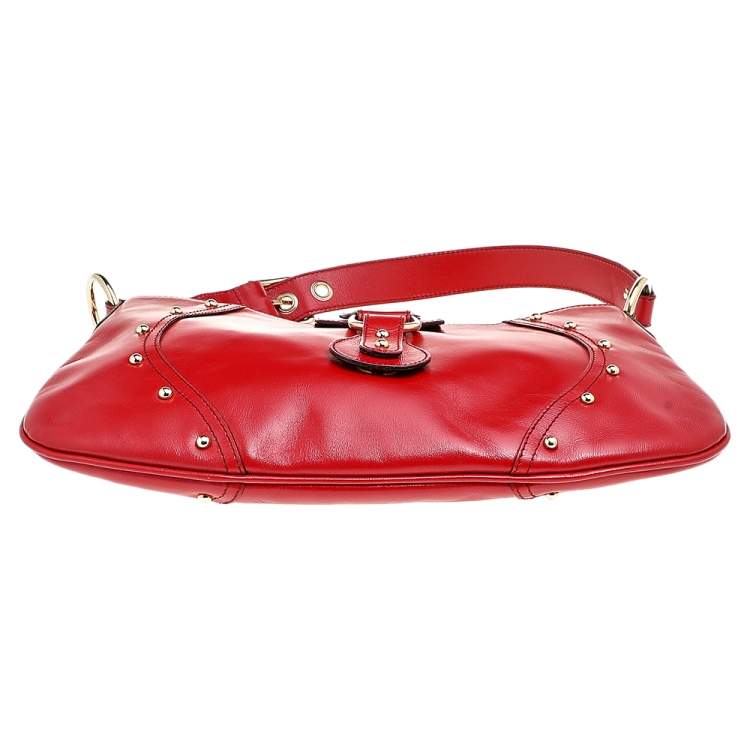 Pre Owned Dolce & Gabbana Red Leather Hobo