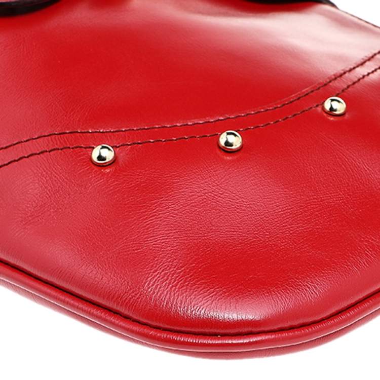 Pre Owned Dolce & Gabbana Red Leather Hobo