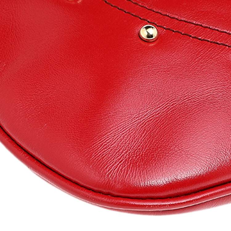 Pre Owned Dolce & Gabbana Red Leather Hobo