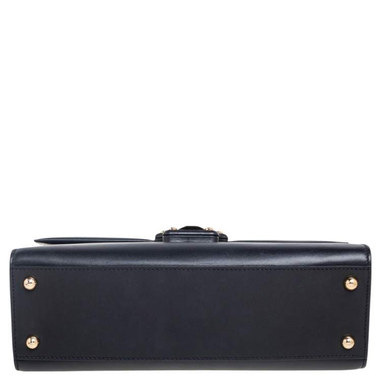 Pre Owned Dolce & Gabbana Black Leather Large Lucia Shoulder Bag
