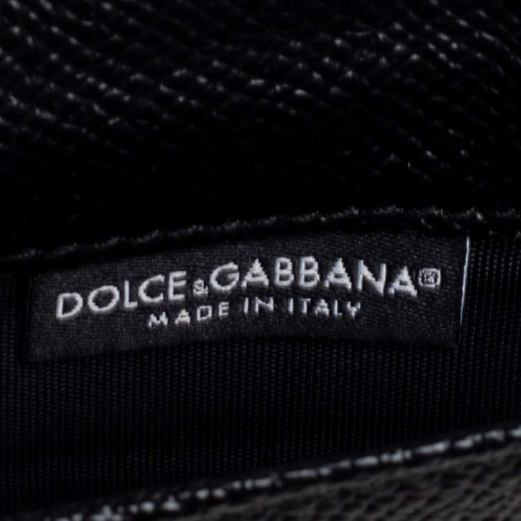 Pre Owned Dolce & Gabbana Black Leather Miss Sicily Von Wallet on Chain