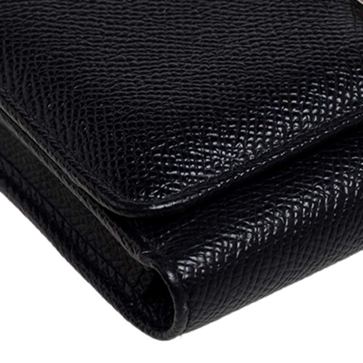 Pre Owned Dolce & Gabbana Black Leather Miss Sicily Von Wallet on Chain