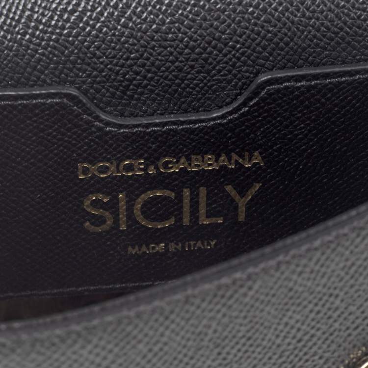 Pre Owned Dolce & Gabbana Black Leather Mini Miss Sicily Top Handle Bag