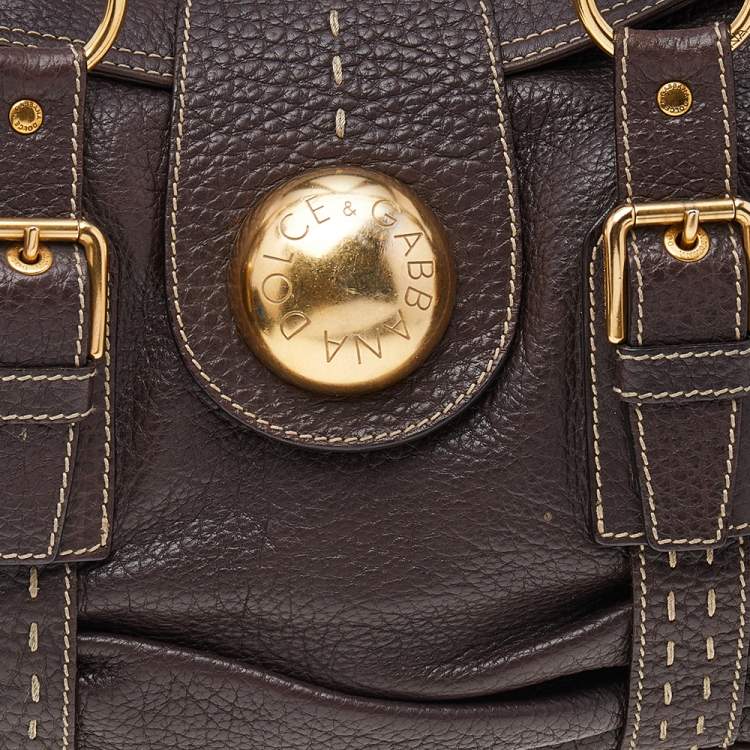 Pre Owned Dolce & Gabbana Brown Leather Satchel