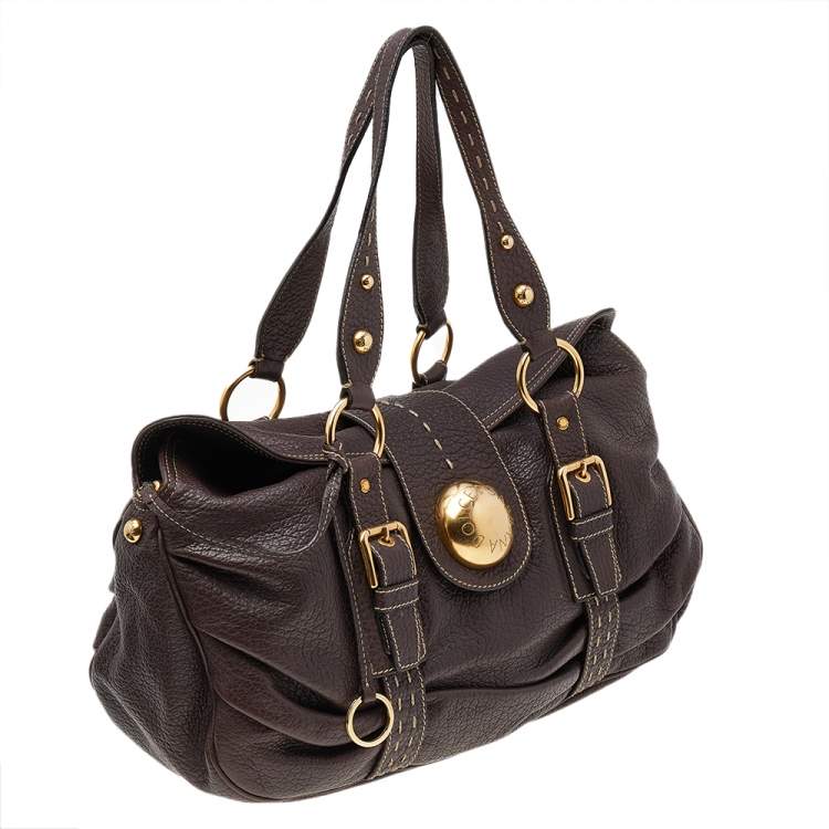 Pre Owned Dolce & Gabbana Brown Leather Satchel