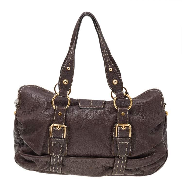 Pre Owned Dolce & Gabbana Brown Leather Satchel