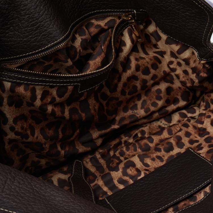 Pre Owned Dolce & Gabbana Brown Leather Satchel