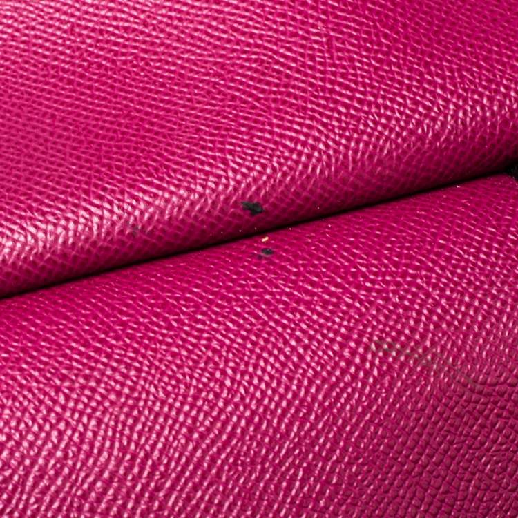 Pre Owned Dolce & Gabbana Pink/Green Leather Large Miss Sicily Top Handle Bag
