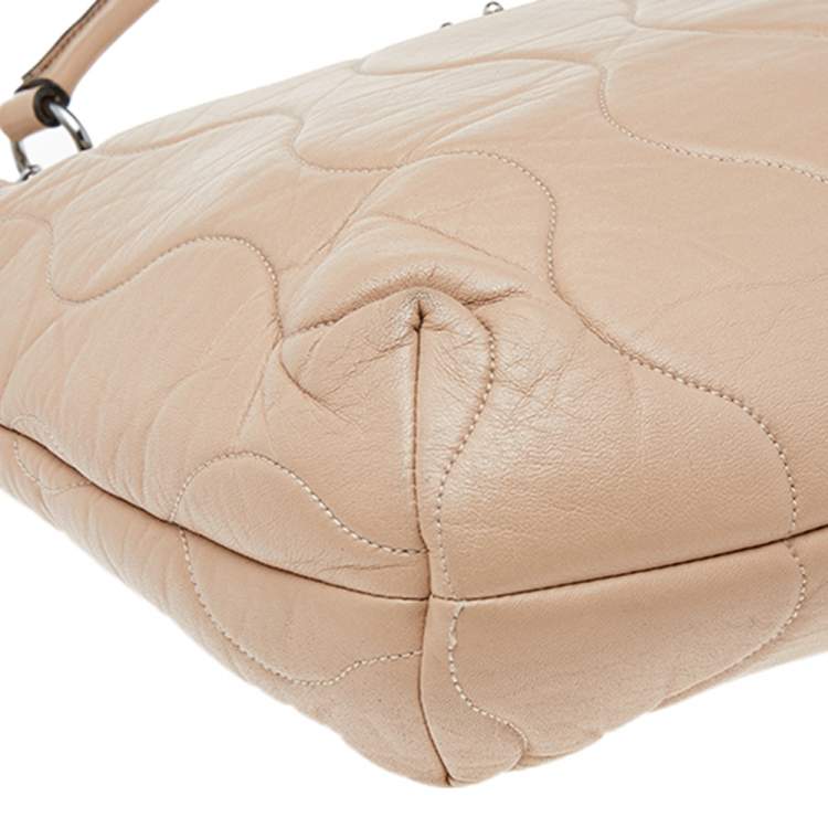 Pre Owned Dolce & Gabbana Beige Leather Miss Charles Hobo