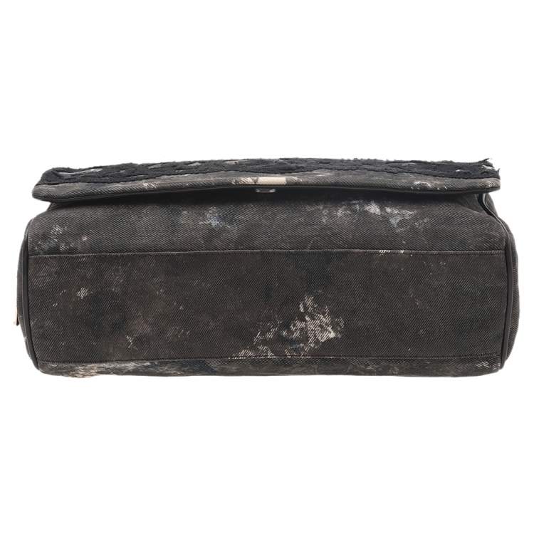 Pre Owned Dolce & Gabbana Multicolor Canvas Lace Shoulder Bag
