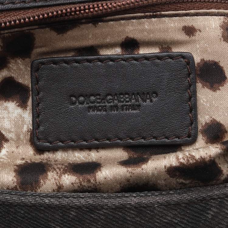 Pre Owned Dolce & Gabbana Multicolor Canvas Lace Shoulder Bag