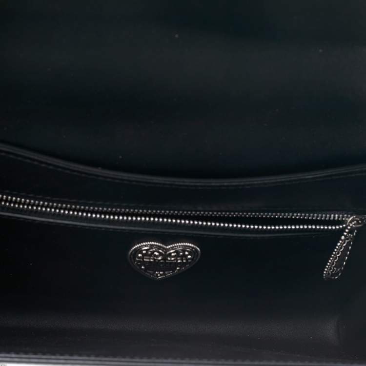 Pre Owned Dolce & Gabbana Black Quilted Leather Devotion Shoulder Bag