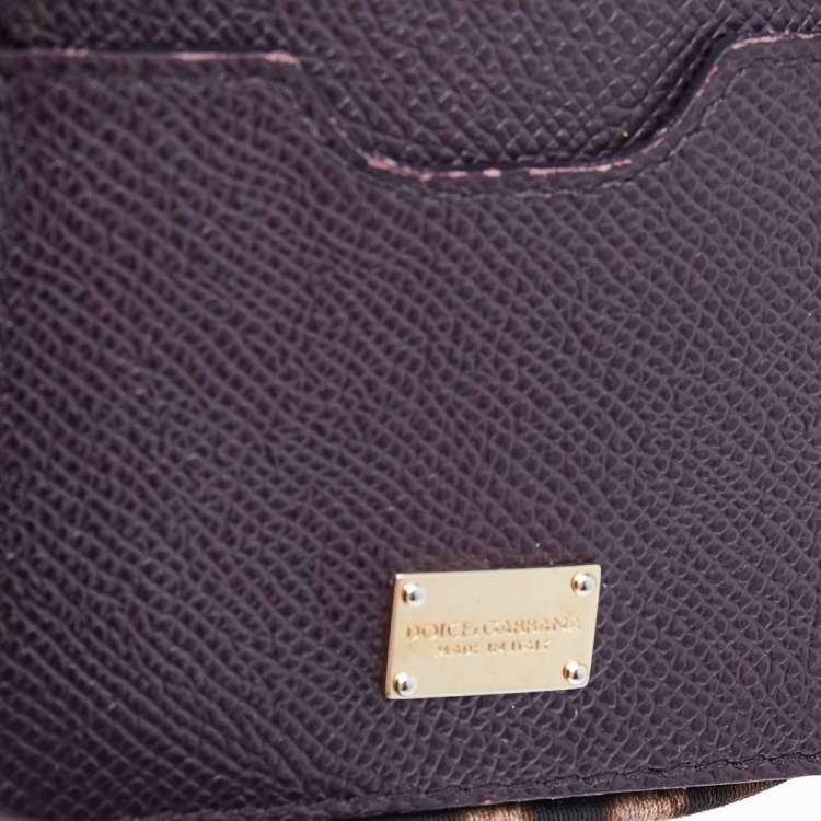 Pre Owned Dolce & Gabbana Burgundy Leather Medium Miss Sicily Top Handle Bag