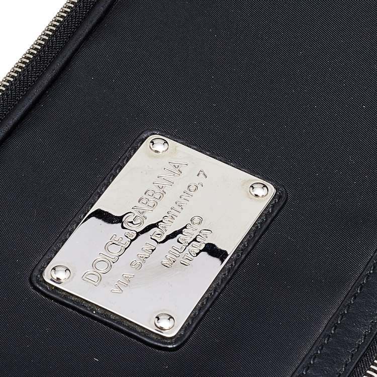 Pre Owned Dolce & Gabbana Black Nylon Trolley Luggage