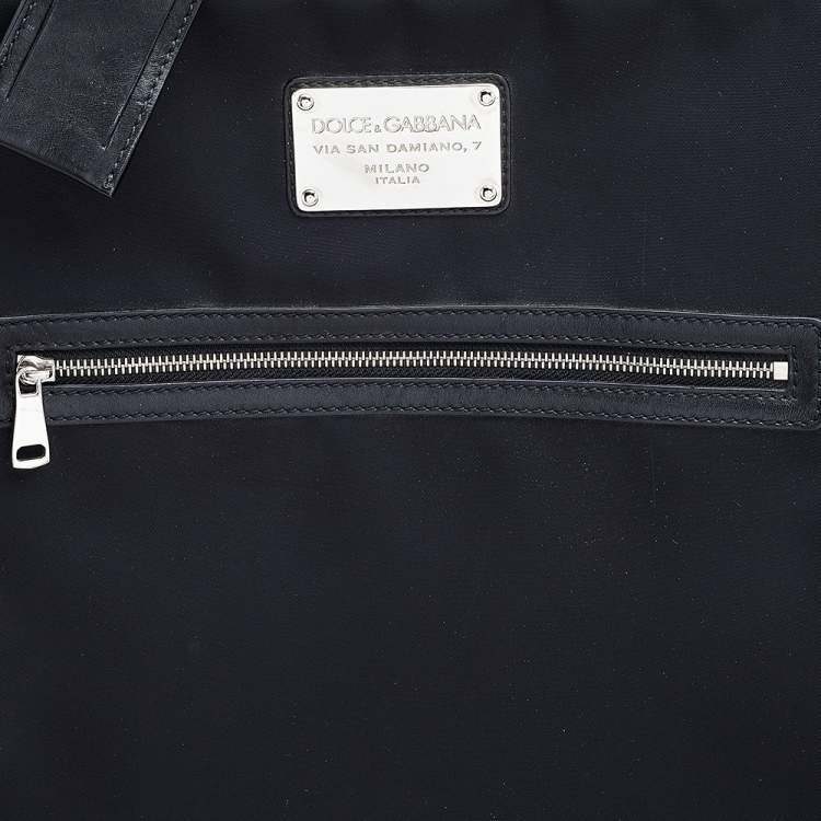 Pre Owned Dolce & Gabbana Black Nylon Trolley Luggage