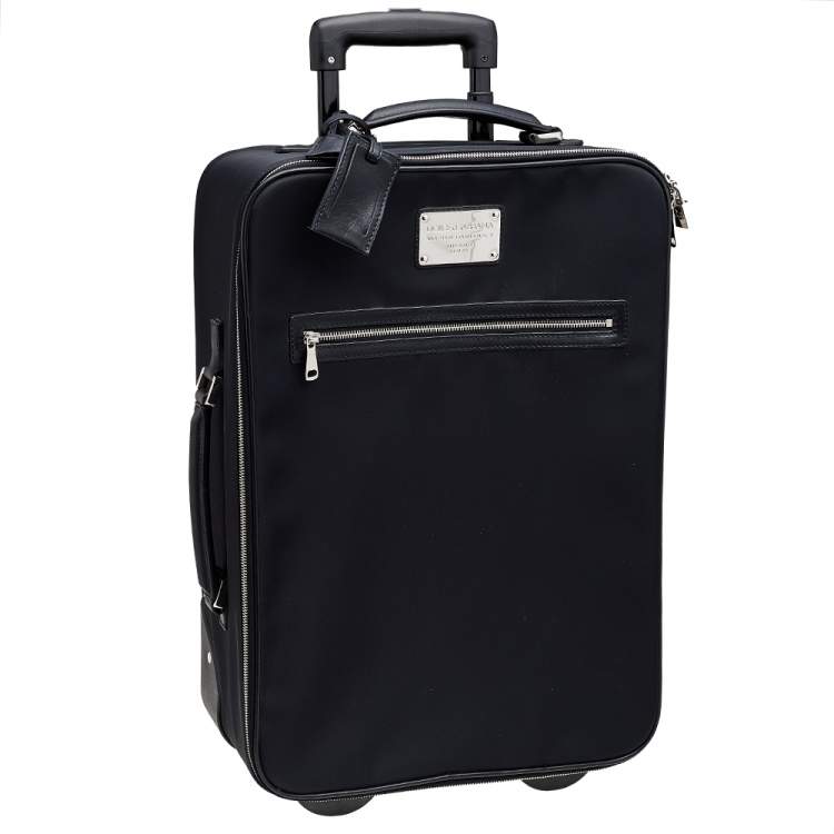 Pre Owned Dolce & Gabbana Black Nylon Trolley Luggage