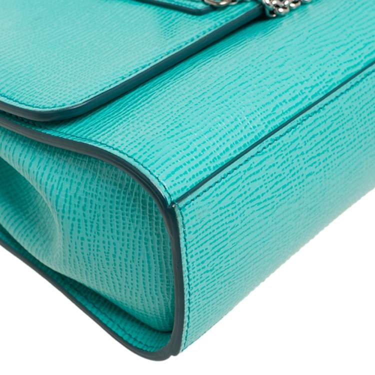 Pre Owned Dolce & Gabbana Green Leather Monica Shoulder Bag