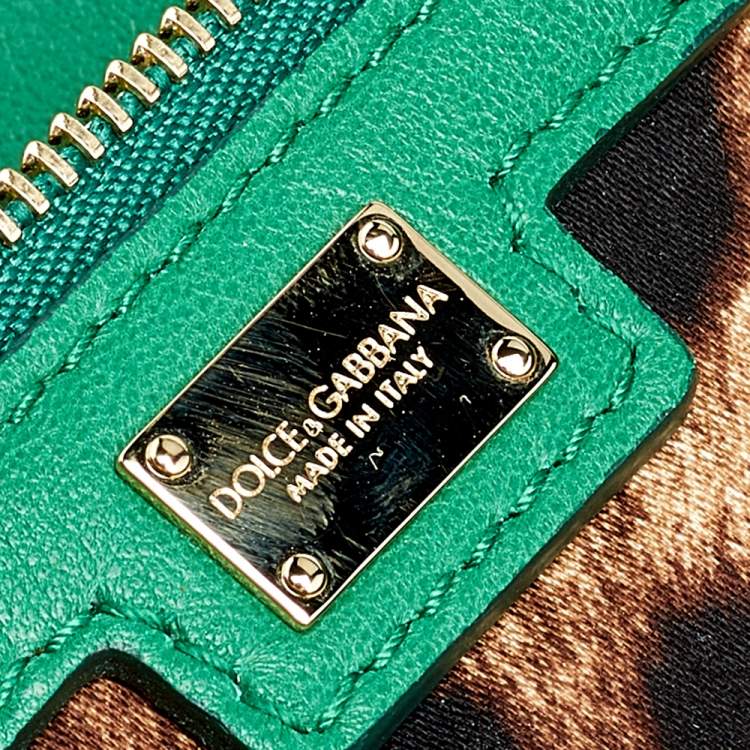 مملوكة مسبقًا Dolce & Gabbana Green Straw Crystal Embellished Miss Bonita Shoulder Bag