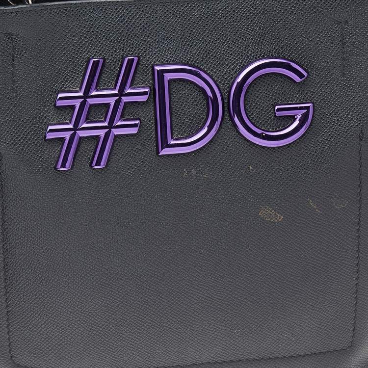 Pre Owned Dolce & Gabbana Black Leather Beatrice Tote