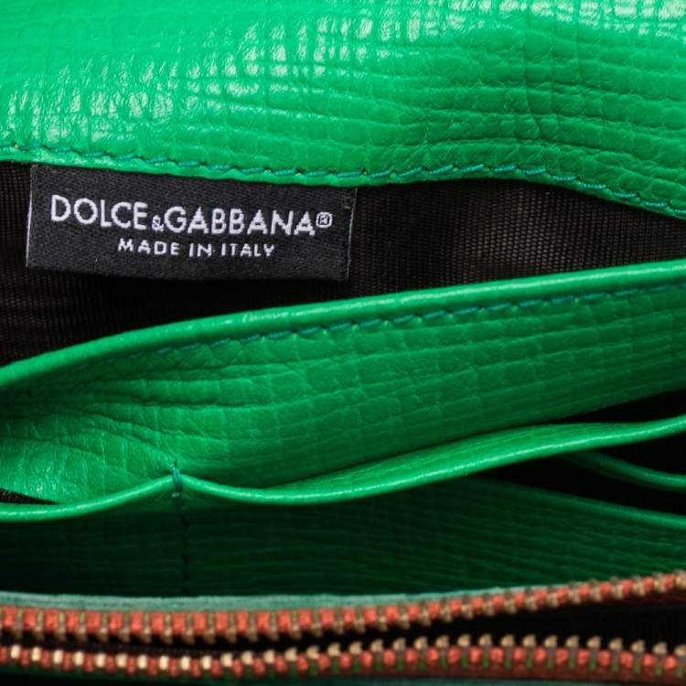 Pre Owned Dolce & Gabbana Multicolor Leather Miss Sicily Von Wallet on Chain