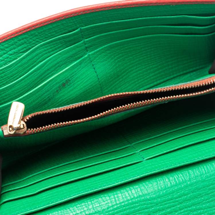 Pre Owned Dolce & Gabbana Multicolor Leather Miss Sicily Von Wallet on Chain