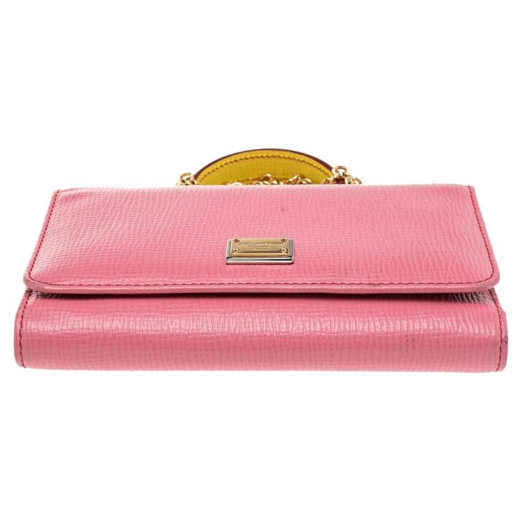 Pre Owned Dolce & Gabbana Multicolor Leather Miss Sicily Von Smartphone Bag