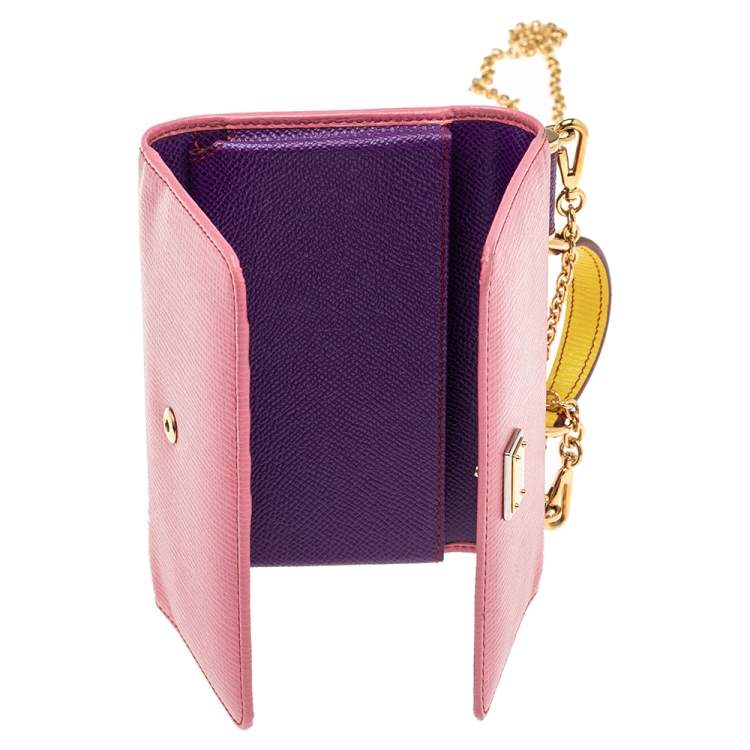 Pre Owned Dolce & Gabbana Multicolor Leather Miss Sicily Von Smartphone Bag