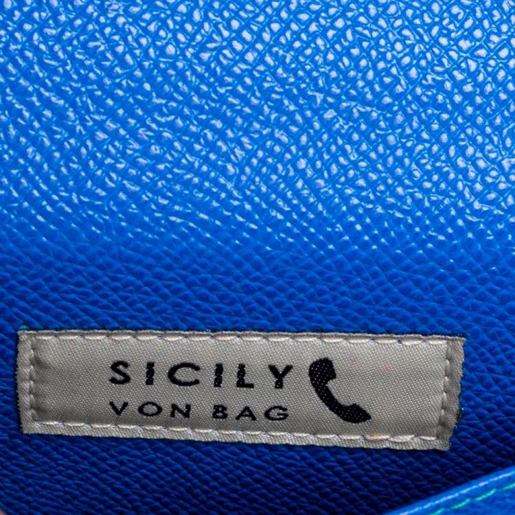 Pre Owned Dolce & Gabbana Multicolor Lizard Embossed Leather Sicily Von Bag