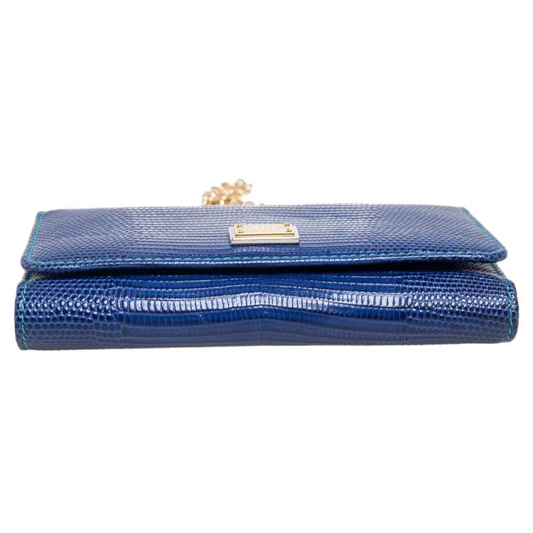 Pre Owned Dolce & Gabbana Multicolor Lizard Embossed Leather Sicily Von Bag