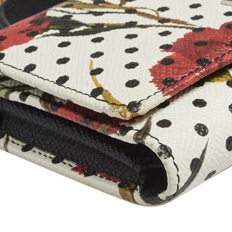 Pre Owned Dolce & Gabbana Multicolor Floral Print Leather Miss Sicily Von Wallet on Chain