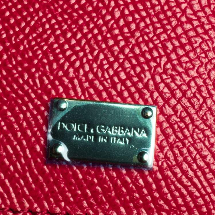 Pre Owned Dolce & Gabbana Pink Leather Medium Miss Sicily Top Handle Bag
