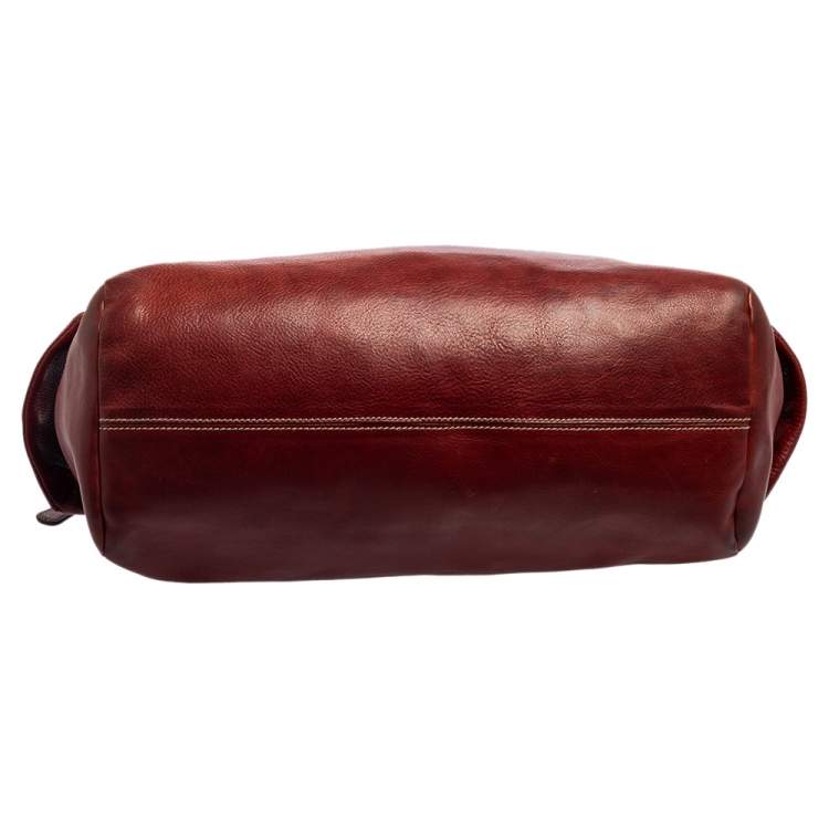 Pre Owned Dolce & Gabbana Cinnamon Brown Leather Miss Savvy Tote