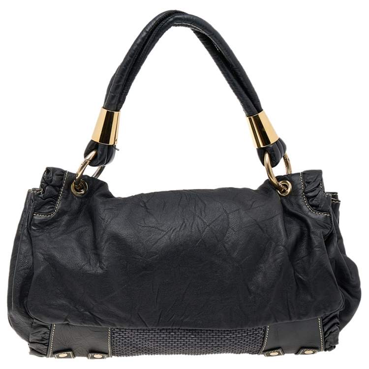 Pre Owned Dolce & Gabbana Black Leather XX Anniversary Bag